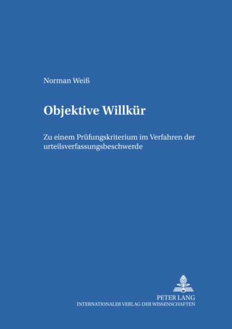 Book cover of: Objektive Willkuer