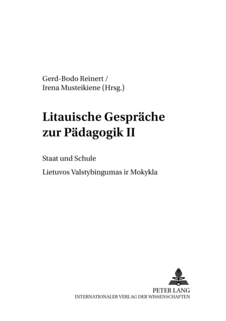 Book cover of: Litauische Gespraeche zur Paedagogik II