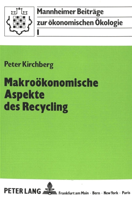 Book cover of: Makrooekonomische Aspekte des Recycling