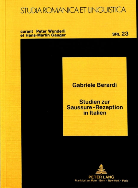 Book cover of: Studien zur Saussure-Rezeption in Italien