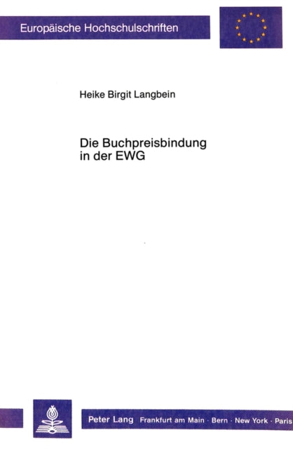 Book cover of: Die Buchpreisbindung in Der Ewg