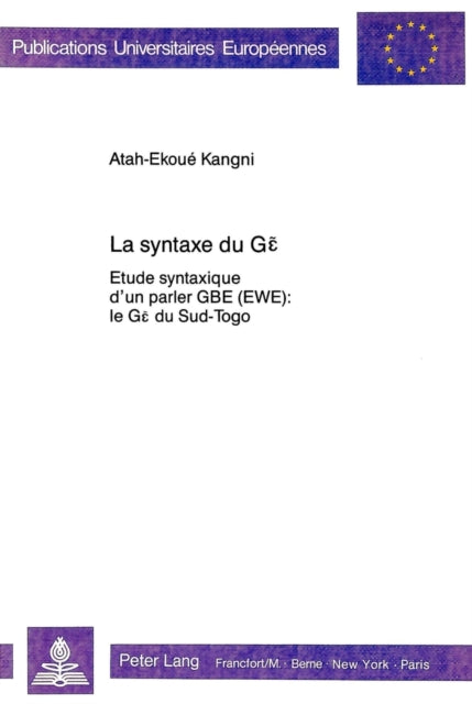 Book cover of: La syntaxe du G. By: Kangri