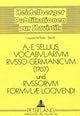 Book cover of: Vocabularium Russo-Germanicum und Russorum Formulae Loquendi 1707