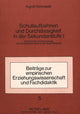Book cover of: Schullaufbahnen und Durchlaessigkeit in der Sekundarstufe I