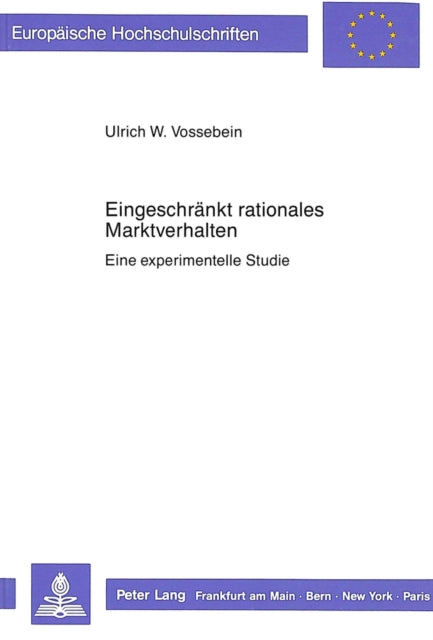 Book cover of: Eingeschraenkt rationales Marktverhalten