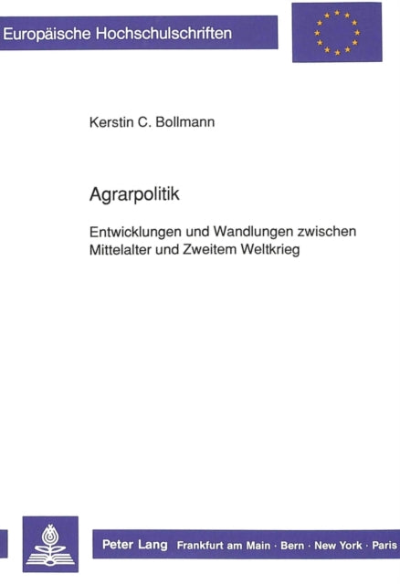 Book cover of: Agrarpolitik