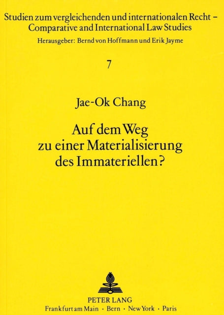 Book cover of: Auf Dem Weg Zu Einer Materialisierung Des Immateriellen?