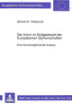 Book cover of: Der Irrtum im Bugeldrecht der Europaeischen Gemeinschaften