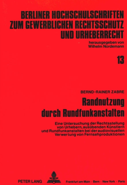Book cover of: Randnutzung durch Rundfunkanstalten