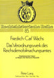 Book cover of: Das Verordnungswerk des Reichsdemobilmachungsamtes. By: Friedrich-Carl Wachs