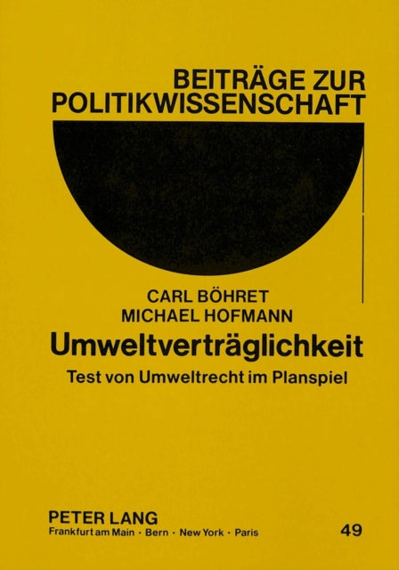 Book cover of: Umweltvertraeglichkeit