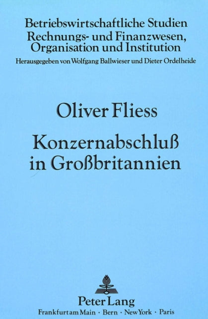 Book cover of: Konzernabschlu in Grobritannien