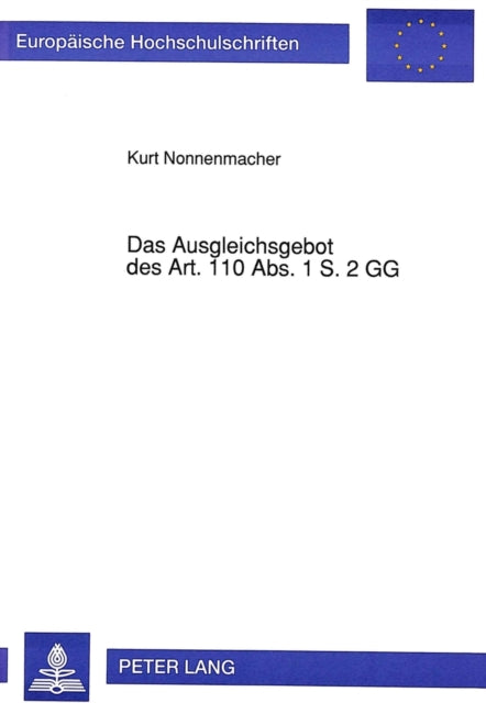 Book cover of: Das Ausgleichsgebot des Art. 110 Abs. 1 S. 2 GG