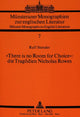 Book cover of: «There is no Room for Choice»: die Tragoedien Nicholas Rowes