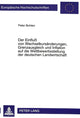 Book cover of: Der Einflu von Wechselkursaenderungen, Grenzausgleich und Inflation auf die Wettbewerbsstellung der deutschen Landwirtschaft
