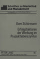 Book cover of: Erfolgsfaktoren der Werbung im Produktlebenszyklus