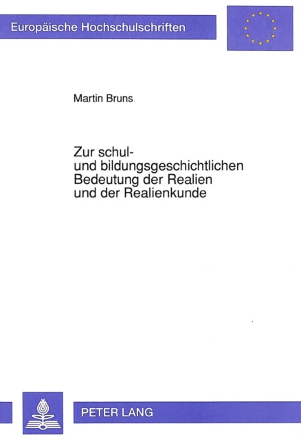 Book cover of: Zur schul- und bildungsgeschichtlichen Bedeutung der Realien und der Realienkunde