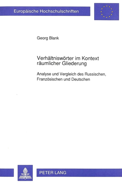 Book cover of: Verhaeltniswoerter im Kontext raeumlicher Gliederung