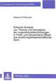 Book cover of: Kritische Analyse von Theorie und Konzeption der Jugendfreizeiteinrichtungen in Polen und Deutschland (West) aus erziehungswissenschaftlicher Sicht