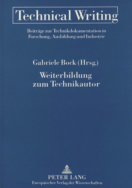 Book cover of: Weiterbildung zum Technikautor