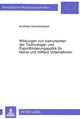 Book cover of: Wirkungen von Instrumenten der Technologie- und Exportfoerderungspolitik fuer kleine und mittlere Unternehmen
