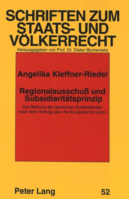 Book cover of: Regionalausschu und Subsidiaritaetsprinzip