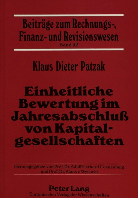 Book cover of: Einheitliche Bewertung im Jahresabschlu von Kapitalgesellschaften