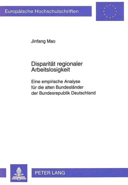 Book cover of: Disparitaet regionaler Arbeitslosigkeit