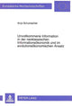 Book cover of: Unvollkommene Information in der neoklassischen Informationsoekonomik und im evolutionsoekonomischen Ansatz
