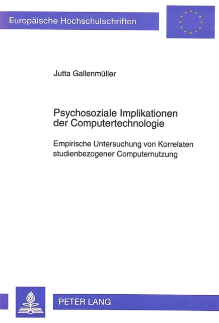 Book cover of: Psychosoziale Implikationen der Computertechnologie