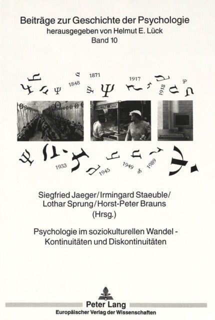 Book cover of: Psychologie im soziokulturellen Wandel -- Kontinuitaeten und Diskontinuitaeten