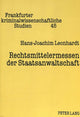 Book cover of: Rechtsmittelermessen der Staatsanwaltschaft