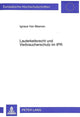 Book cover of: Lauterkeitsrecht und Verbraucherschutz im IPR