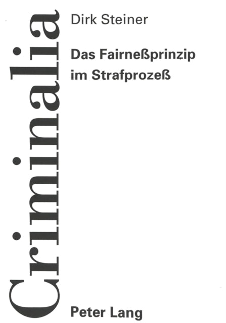 Book cover of: Das Fairneprinzip im Strafproze