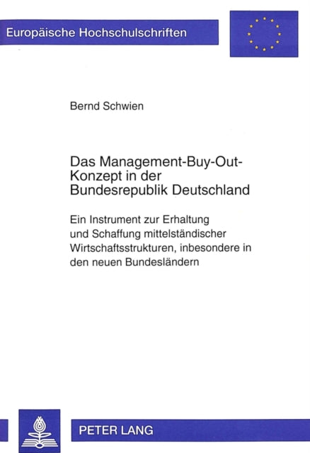 Book cover of: Das Management-Buy-Out-Konzept in der Bundesrepublik Deutschland