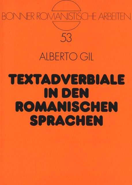 Book cover of: Textadverbiale in den romanischen Sprachen
