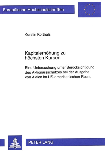 Book cover of: Kapitalerhoehung zu hoechsten Kursen