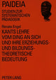 Book cover of: Kants Lehre vom Ding an sich und ihre erziehungs- und bildungstheoretische Bedeutung