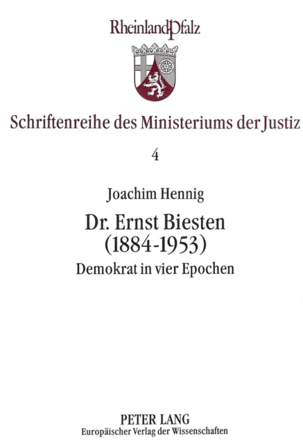 Book cover of: Dr. Ernst Biesten (1884-1953)
