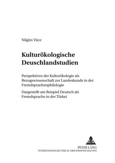 Book cover of: Kulturoekologische Deutschlandstudien. By: Nilgun Yuce