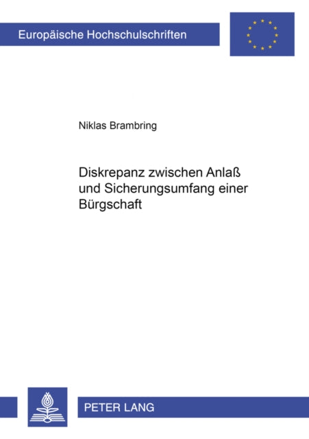 Book cover of: Diskrepanz Zwischen Anlaß Und Sicherungsumfang Einer Buergschaft