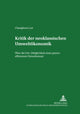 Book cover of: Kritik Der Neoklassischen Umweltoekonomik. By: Changhoon Lee