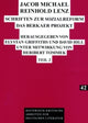 Book cover of: Jacob Michael Reinhold Lenz - Schriften Zur Sozialreform. By: Jakob Michael Reinhold Lenz
