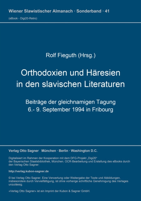 Book cover of: Orthodoxien und Haeresien in den slavischen Literaturen