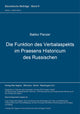 Book cover of: Die Funktion des Verbalaspekts im Praesens historicum des Russischen. By: Baldur Panzer