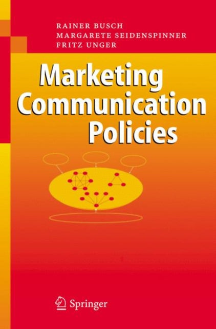 Book cover of: Marketing Communication Policies. By: Rainer Busch