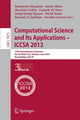 Book cover of: Computational Science and Its Applications -- ICCSA 2013. By: Beniamino Murgante