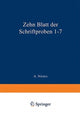 Book cover of: Zehn Blatt der Schriftproben 1-7. By: A. Nieden