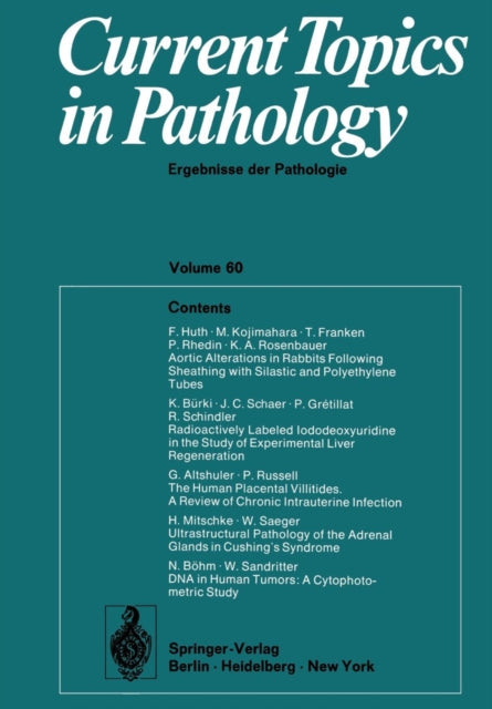 Book cover of: Current Topics in Pathology / Ergebnisse der Pathologie. By: E. Grundmann