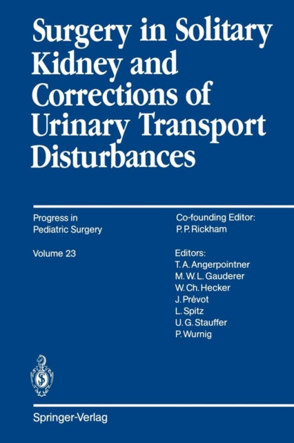 Book cover of: Surgery in Solitary Kidney and Corrections of Urinary Transport Disturbances. By: Lewis Spitz